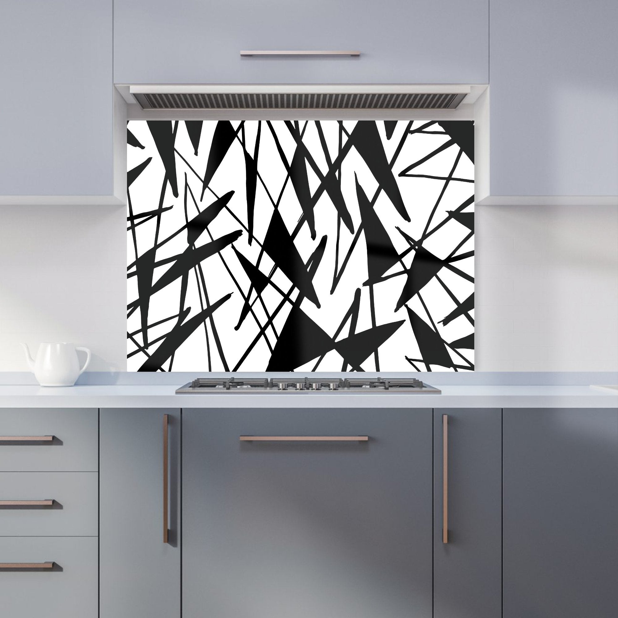 Brush Abstract Pattern Kitchen Splashback