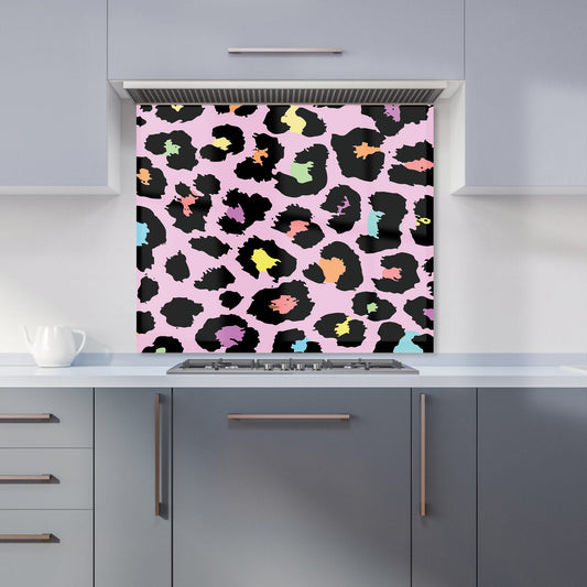 Pink Leopard Print Kitchen Splashback