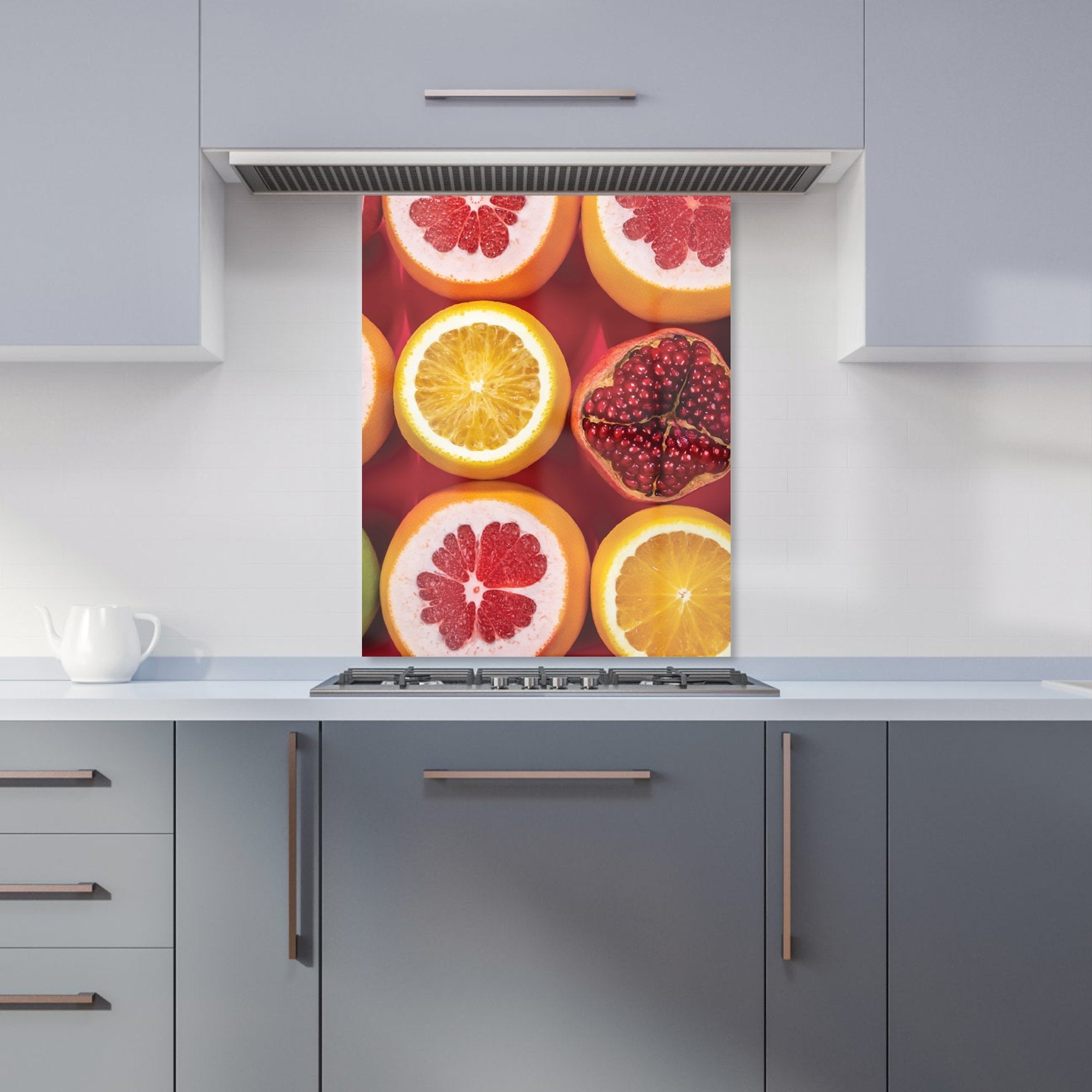 Citrus And Pomegranate Kitchen Splashback