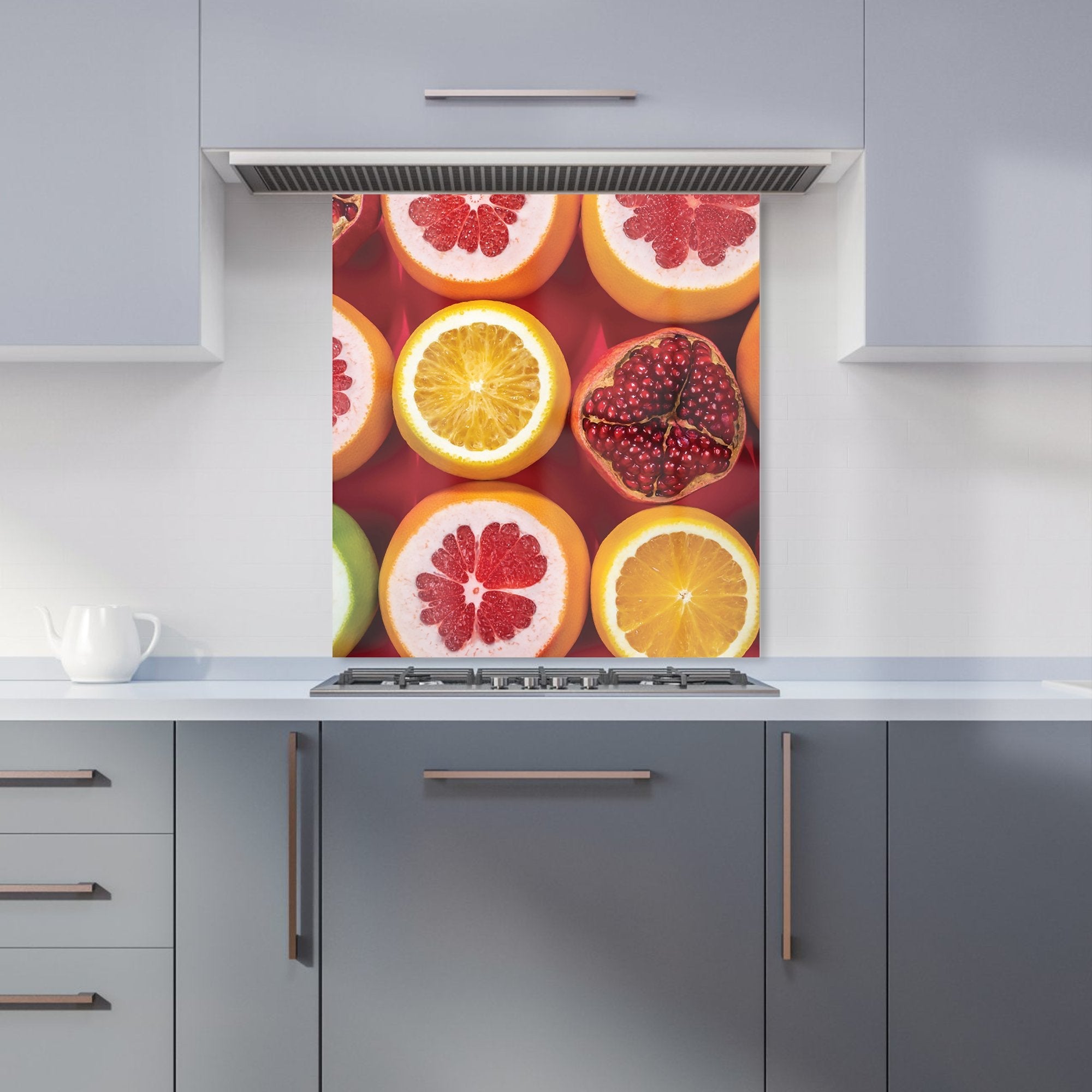 Citrus And Pomegranate Kitchen Splashback