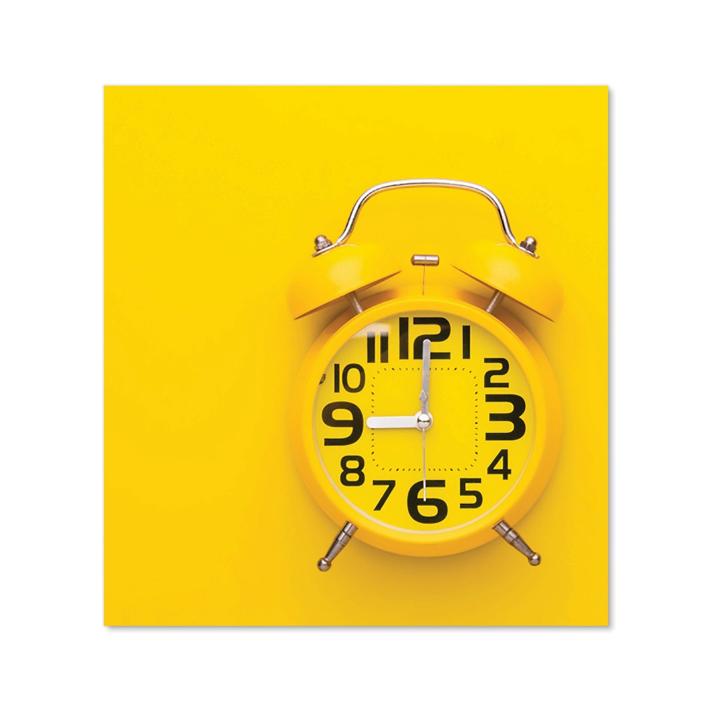 Yellow Alarm Clock Kitchen Splashback