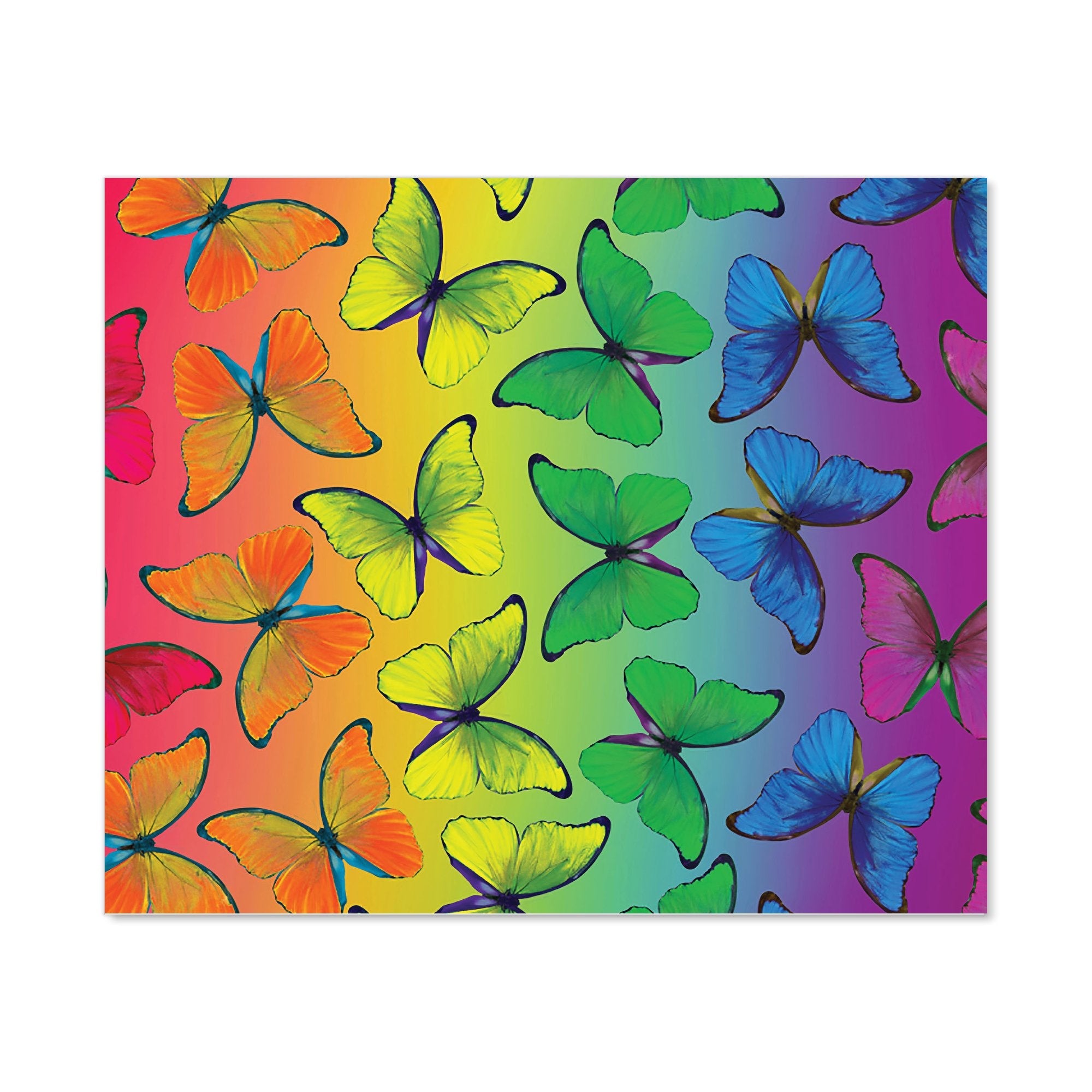 Multicoloured Butterfly Pattern Kitchen Splashback