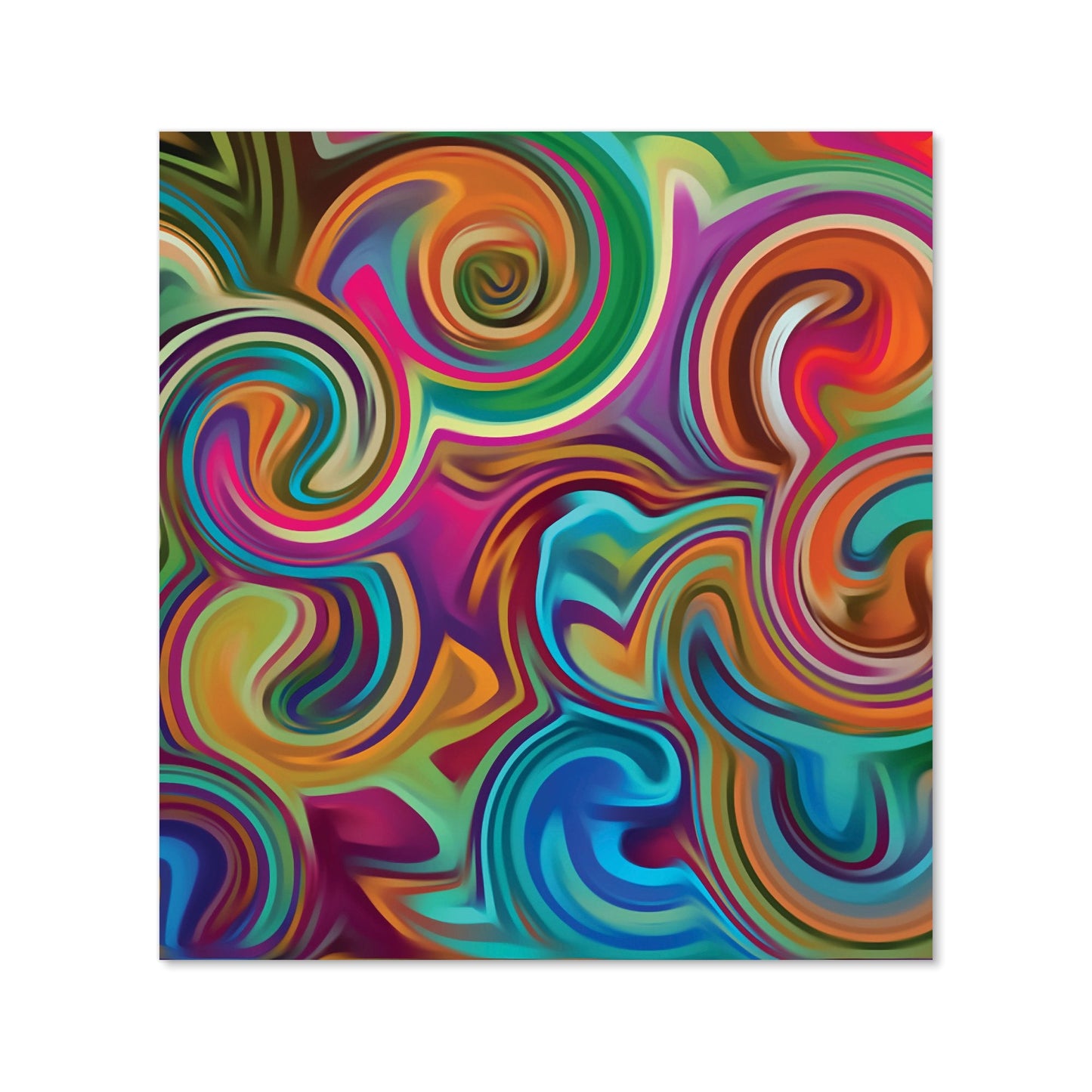 Colourful Wave Pattern Kitchen Splashback