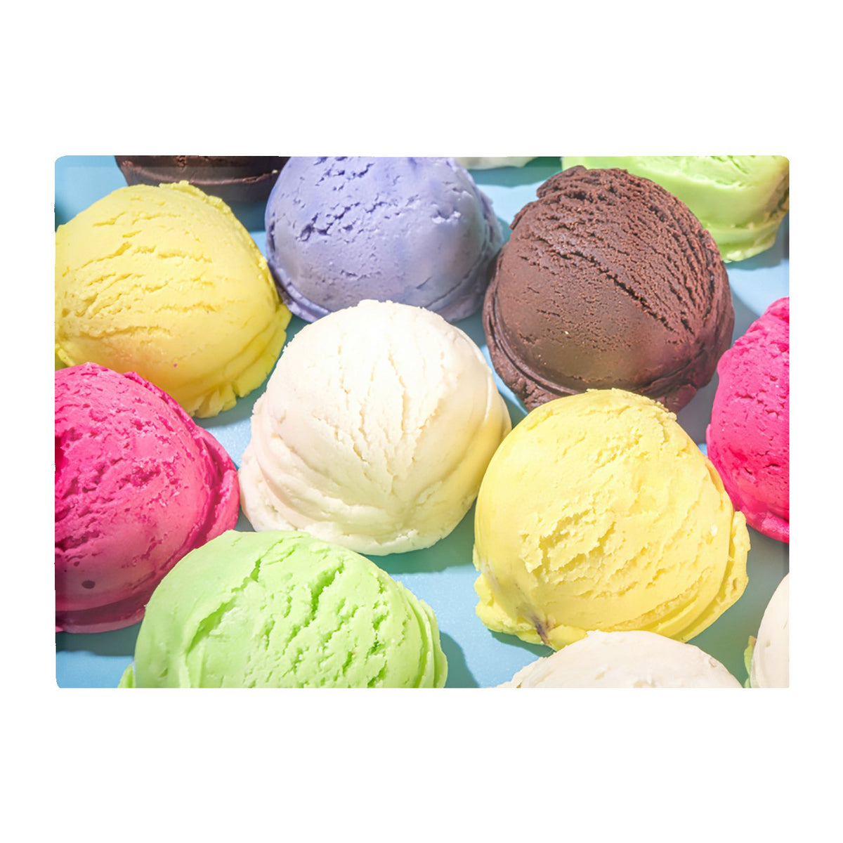 Ice Cream Scoops Glass Chopping Board