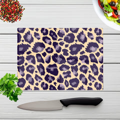 Leopard Print Glass Chopping Board