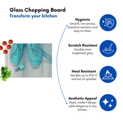 Lipstick Shoes Glass Chopping Board