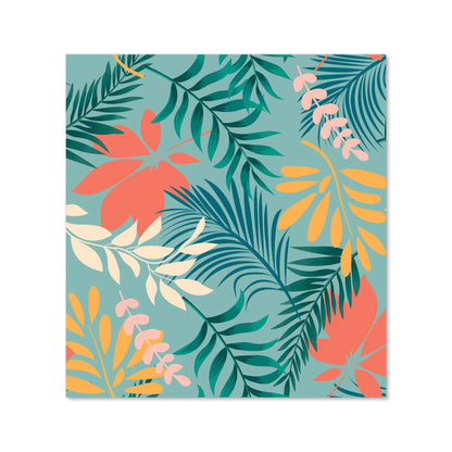 Abstract Bright Colorful Tropical Leaves Kitchen Splashback