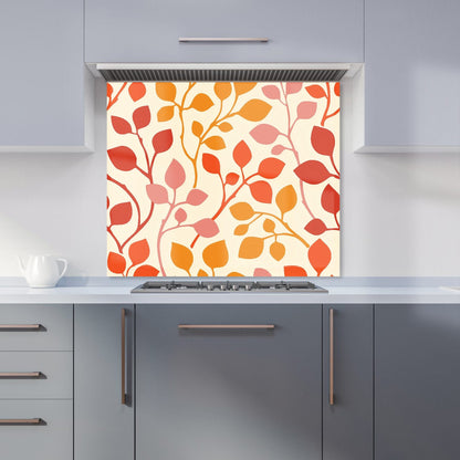 Colorful Autumn Leaves Kitchen Splashback