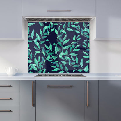 Delicate Green Foliage Kitchen Splashback