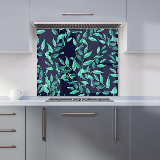 Delicate Green Foliage Kitchen Splashback