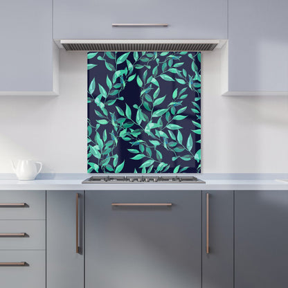 Delicate Green Foliage Kitchen Splashback