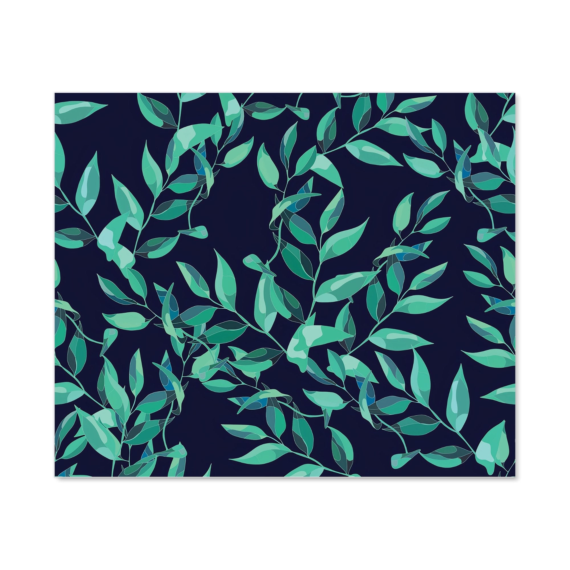 Delicate Green Foliage Kitchen Splashback