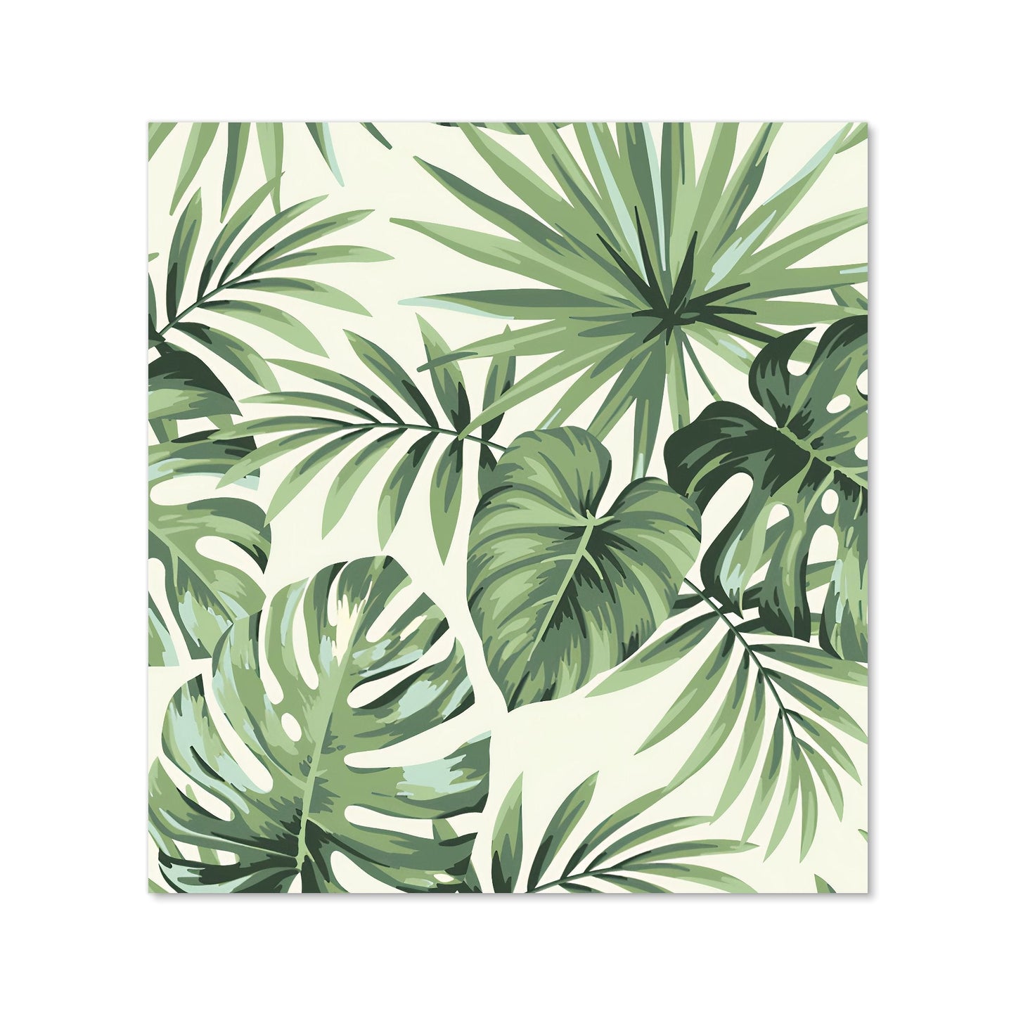 Exotic Palm Leaves Kitchen Splashback