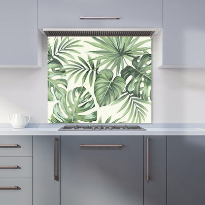 Exotic Palm Leaves Kitchen Splashback