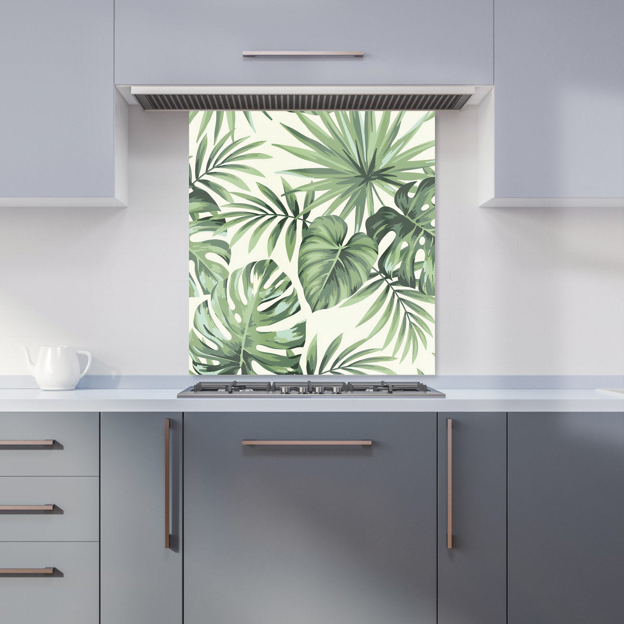 Exotic Palm Leaves Kitchen Splashback