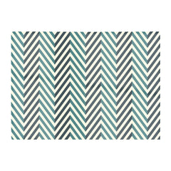 Geometric Herringbone Chevron Blues Glass Chopping Board