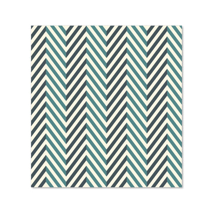 Geometric Herringbone Chevron Blues Kitchen Splashback