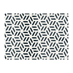 Geometric Monochrome Hexagonal Pattern Glass Chopping Board