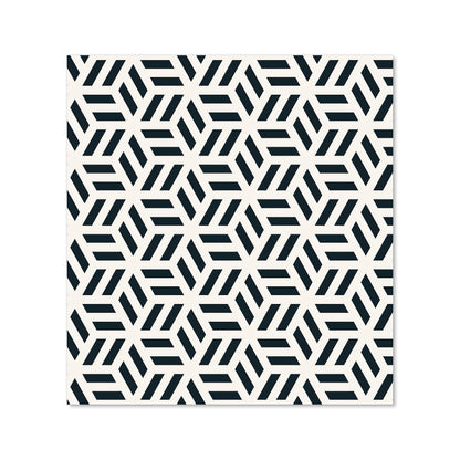 Geometric Monochrome Hexagonal Pattern Kitchen Splashback