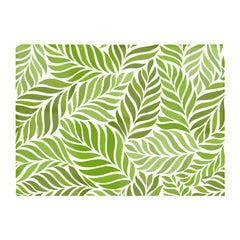 Green Leaf Pattern Glass Chopping Board