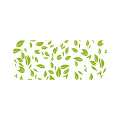 Green Leaves Glass Bathroom Splashback