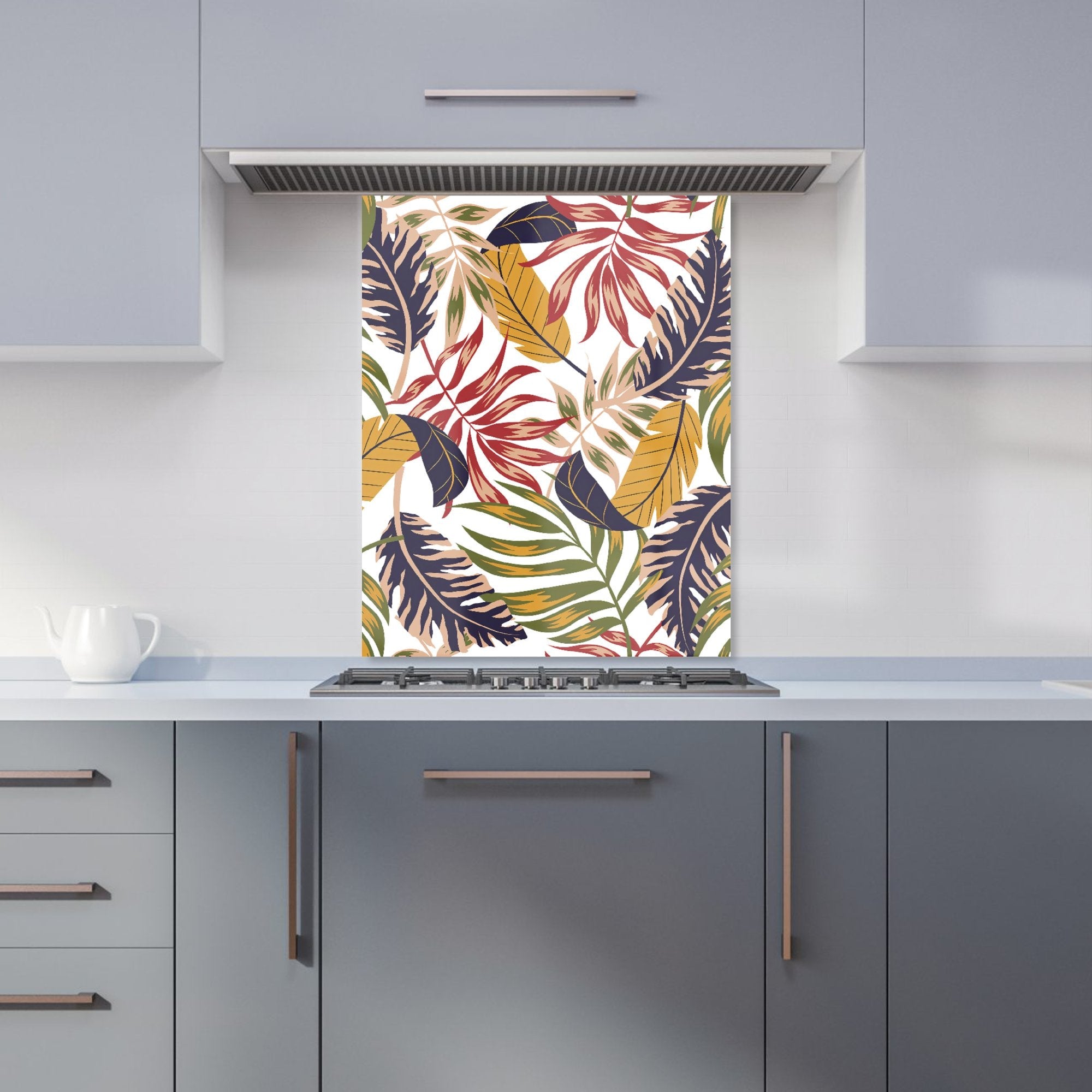 Hawaiian Style Jungle Leaves Kitchen Splashback