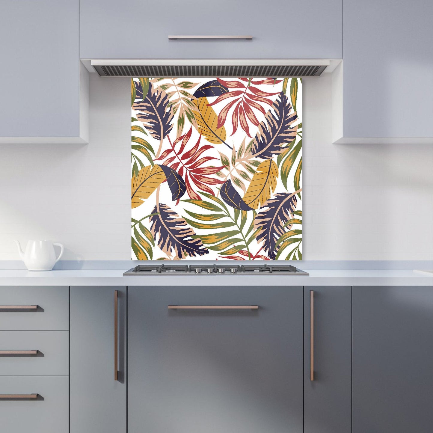 Hawaiian Style Jungle Leaves Kitchen Splashback