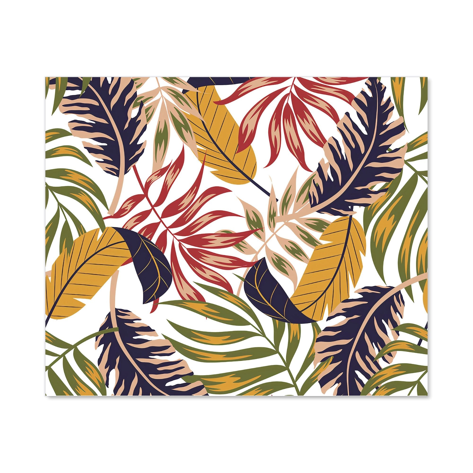 Hawaiian Style Jungle Leaves Kitchen Splashback