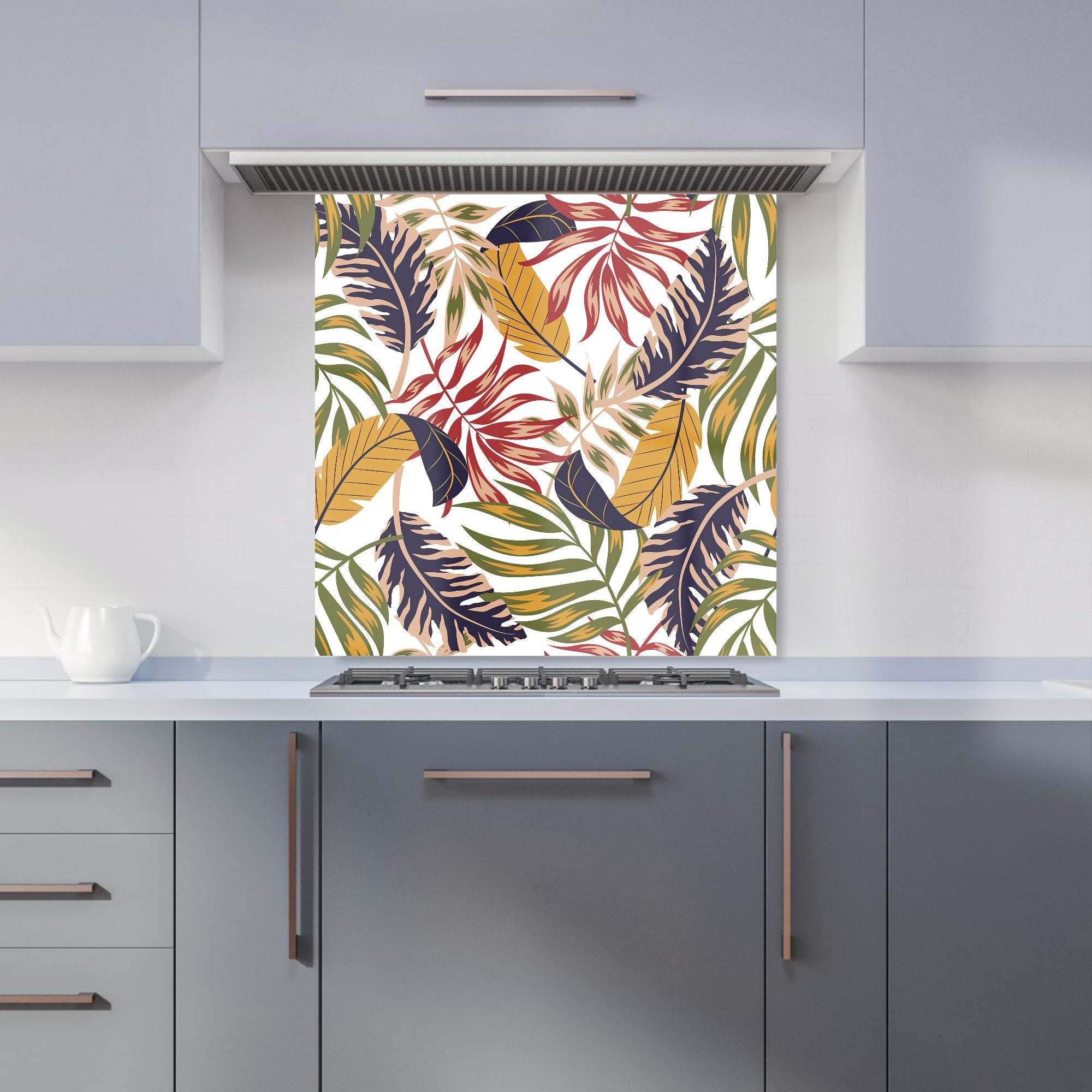 Hawaiian Style Jungle Leaves Kitchen Splashback