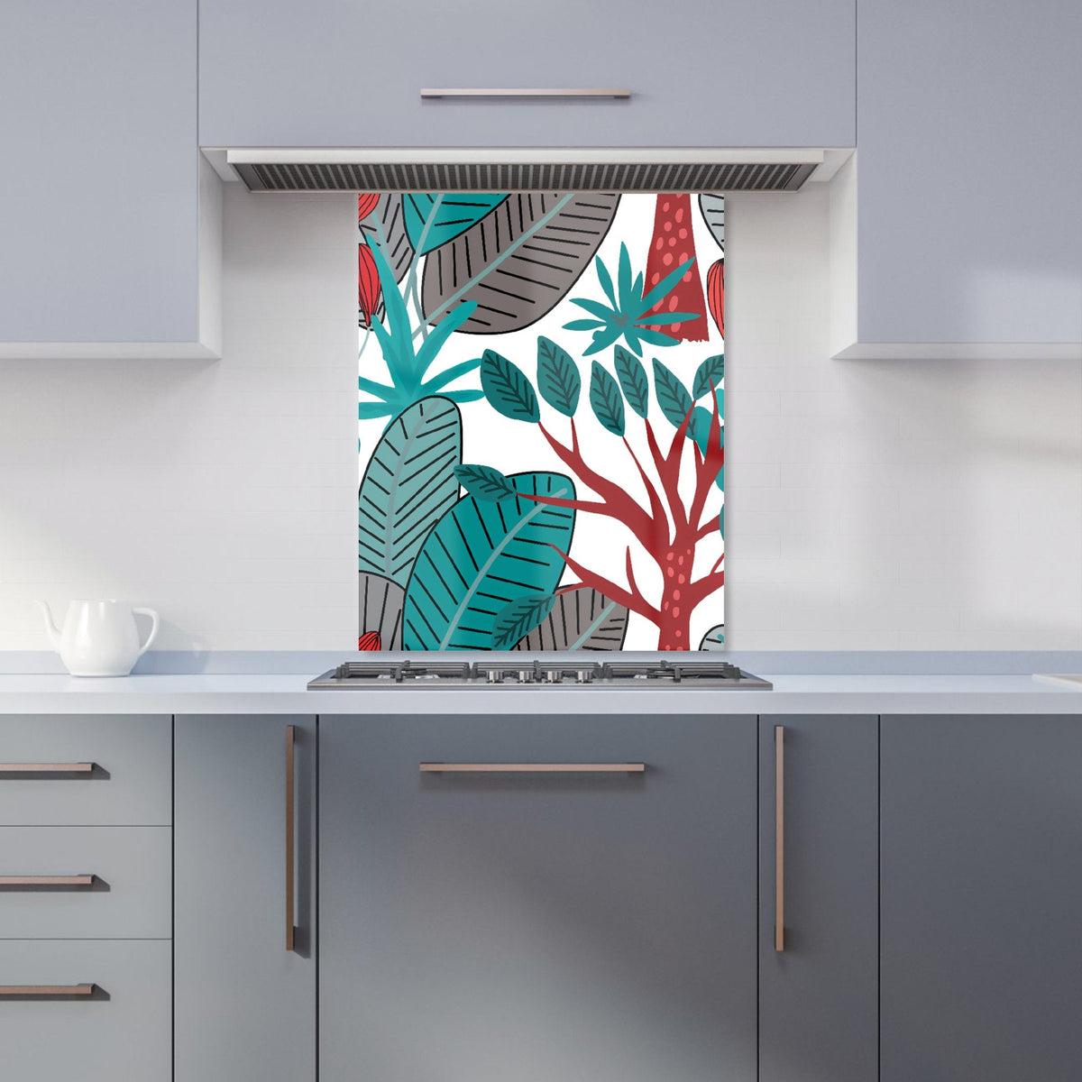 Jungle Exotic Summer Tropical Leaves Kitchen Splashback