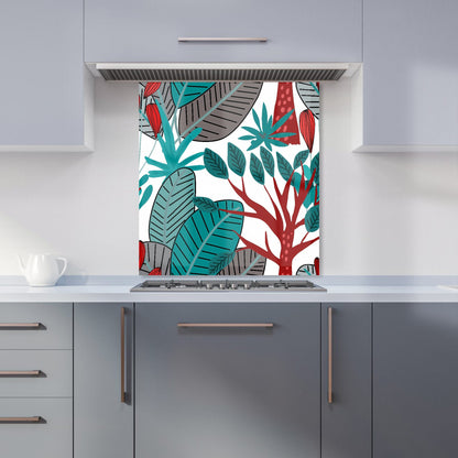 Jungle Exotic Summer Tropical Leaves Kitchen Splashback