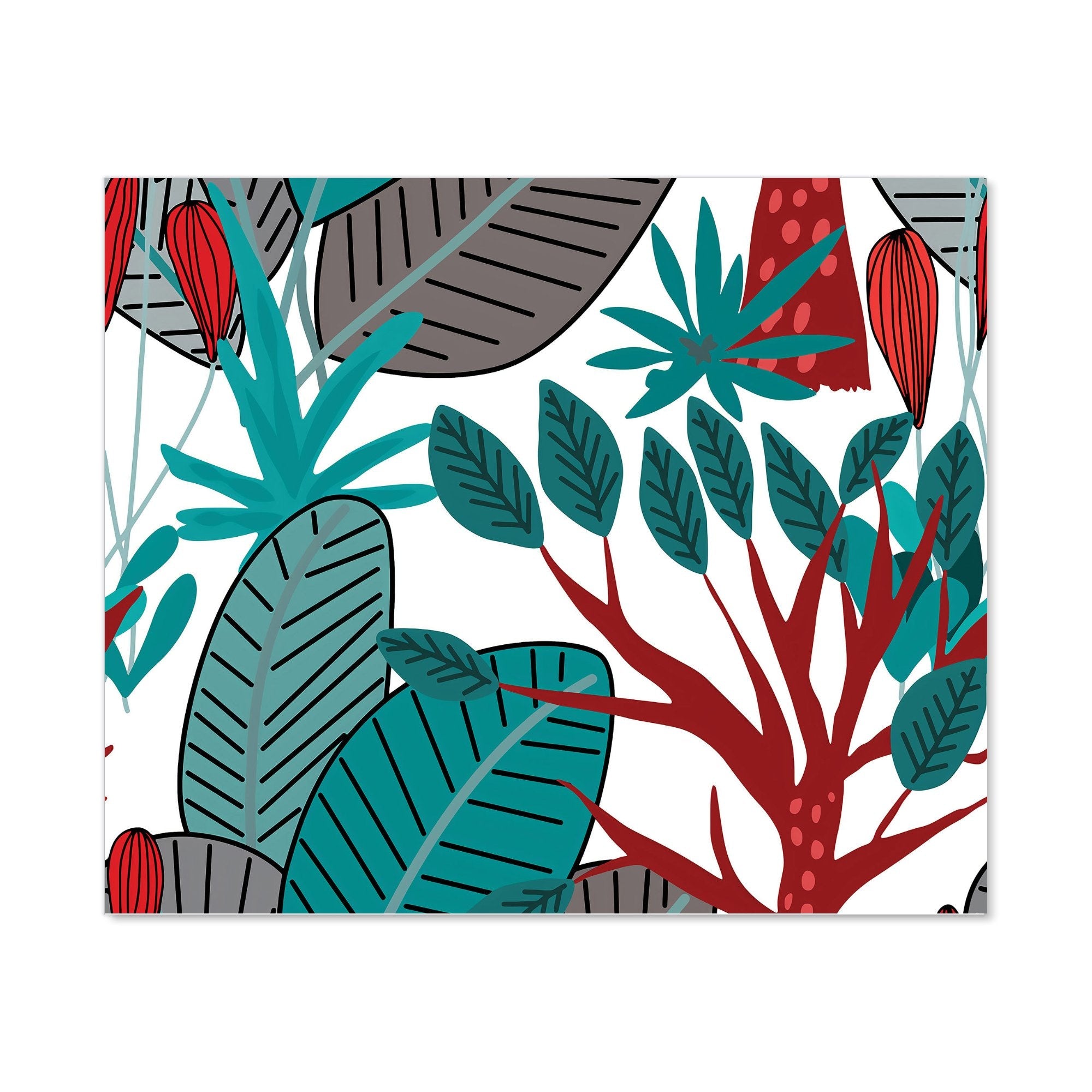 Jungle Exotic Summer Tropical Leaves Kitchen Splashback