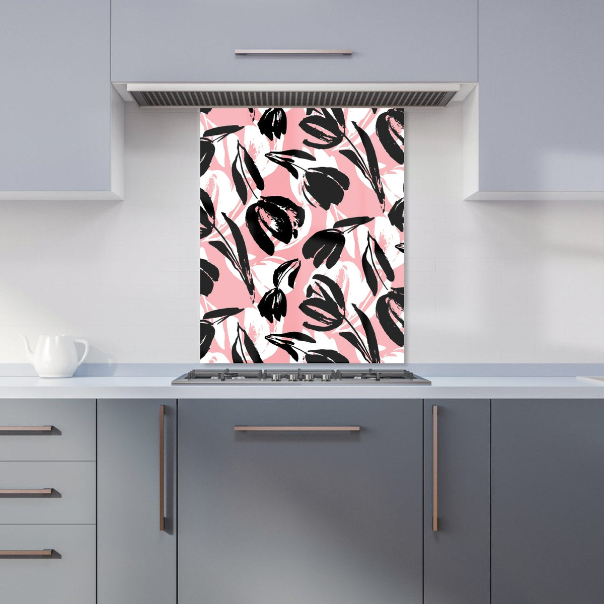 Nature Flat Spring Flower Motif Kitchen Splashback