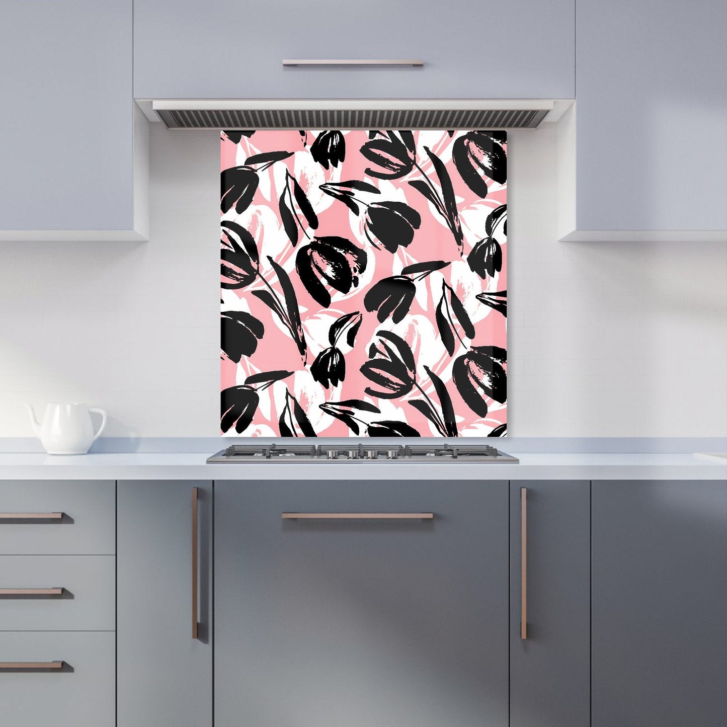 Nature Flat Spring Flower Motif Kitchen Splashback