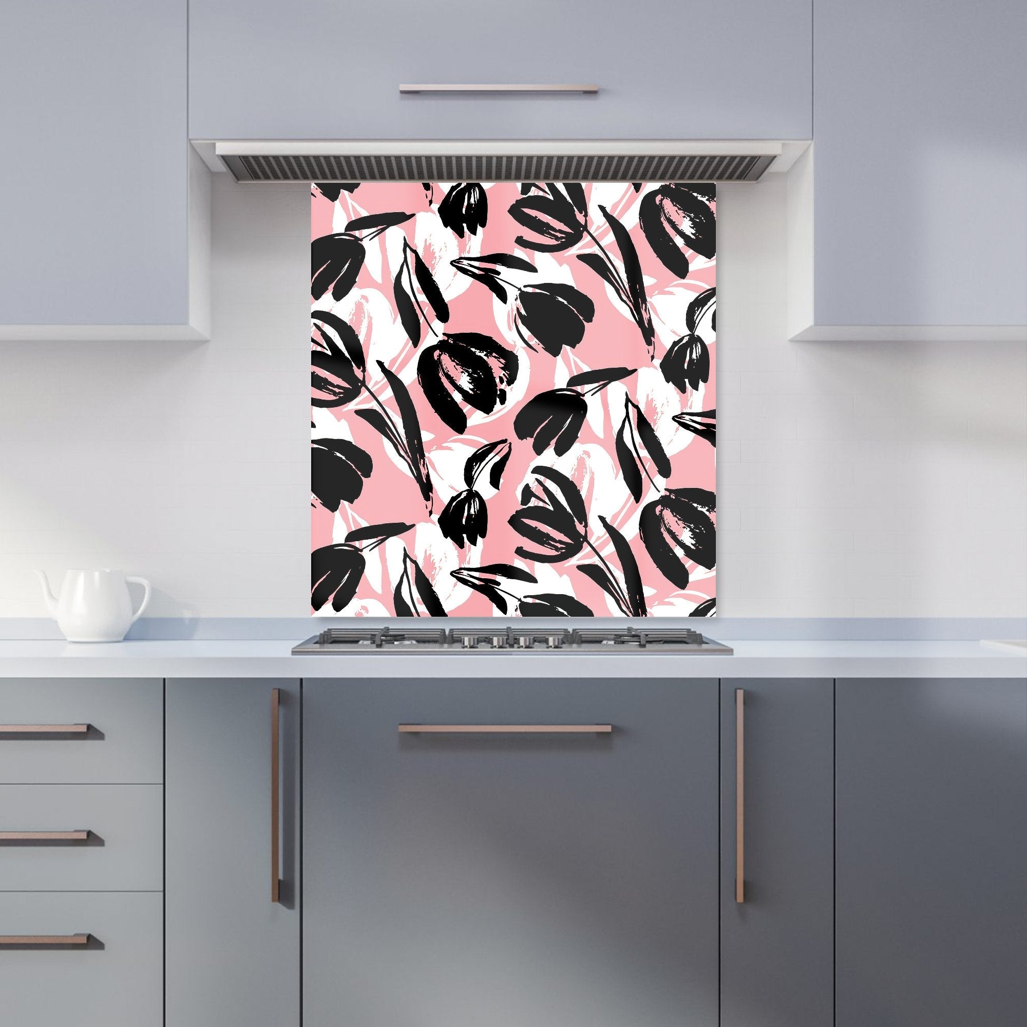 Nature Flat Spring Flower Motif Kitchen Splashback