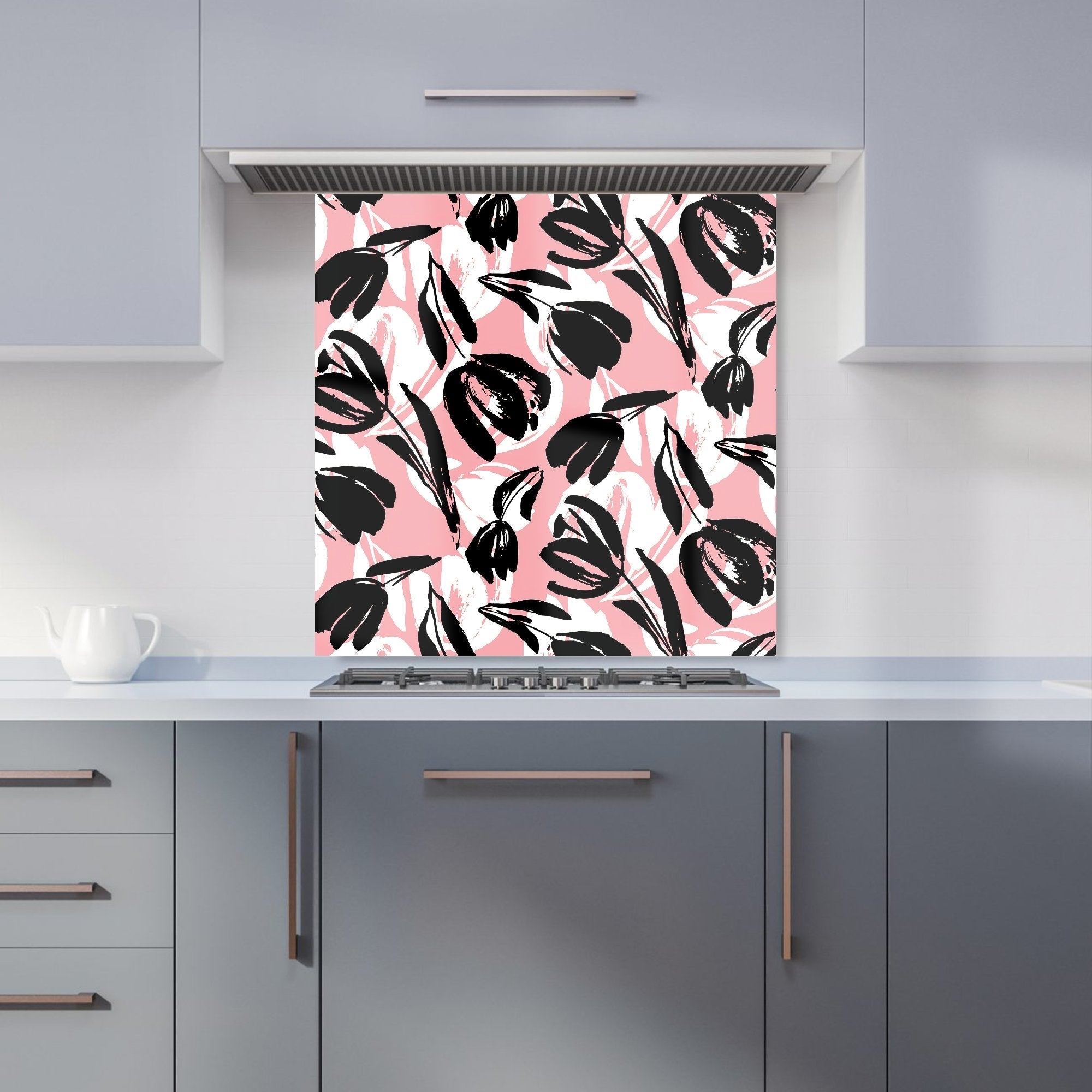 Nature Flat Spring Flower Motif Kitchen Splashback