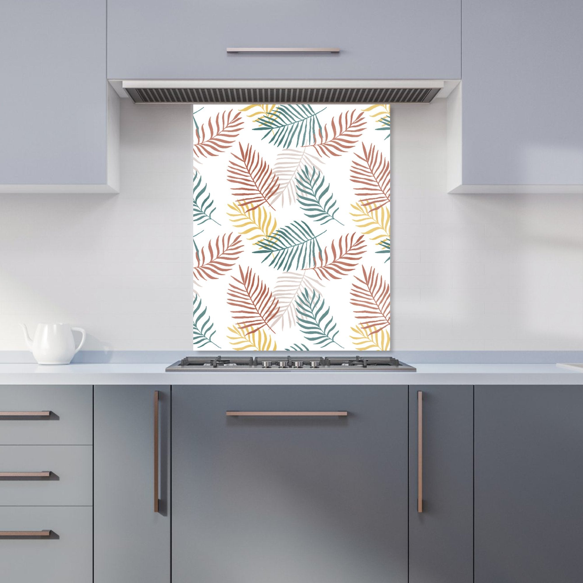 Palm Branches In Natural Colors Kitchen Splashback