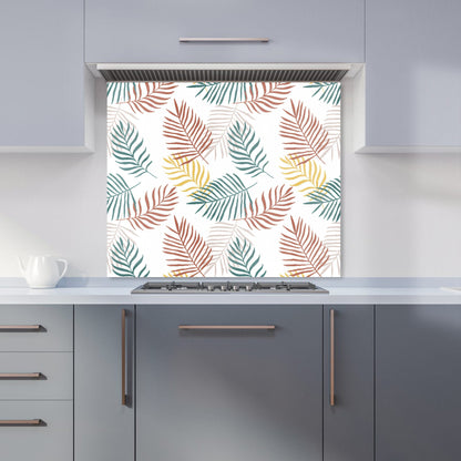 Palm Branches In Natural Colors Kitchen Splashback