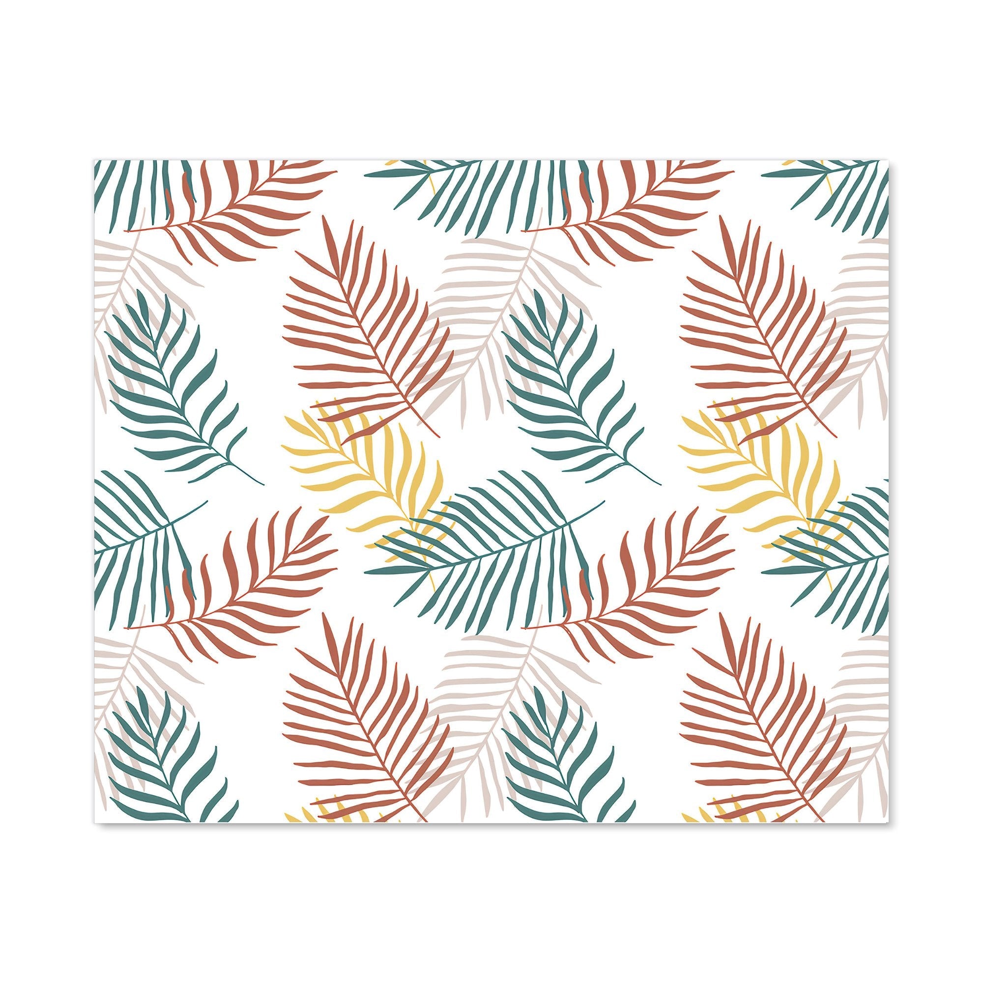 Palm Branches In Natural Colors Kitchen Splashback