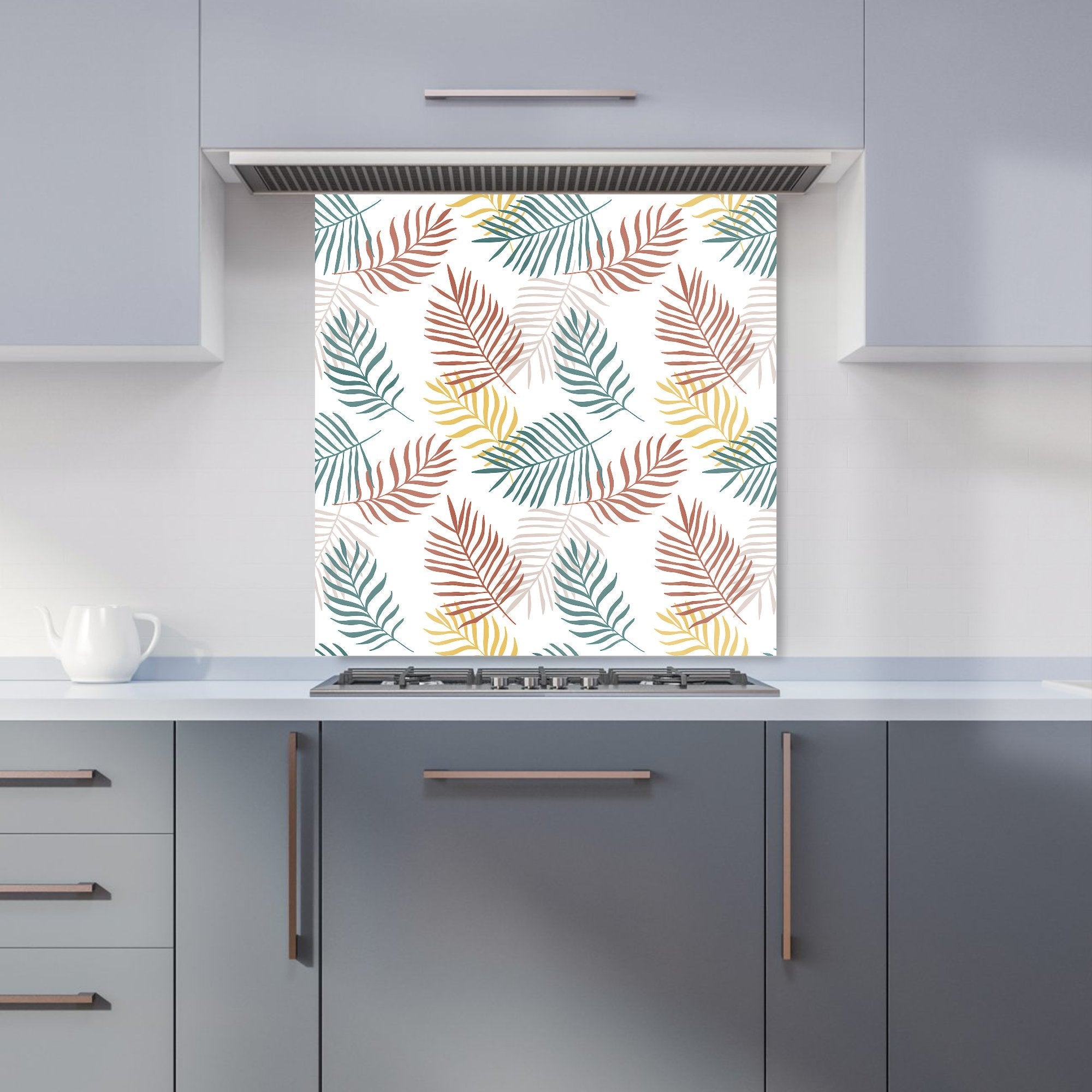 Palm Branches In Natural Colors Kitchen Splashback