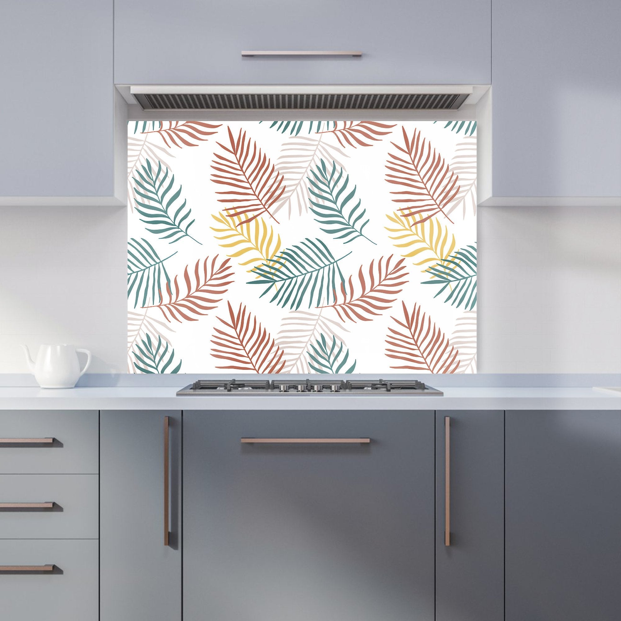 Palm Branches In Natural Colors Kitchen Splashback