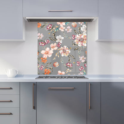 Peony, Lily, Tulip, Daisy Kitchen Splashback