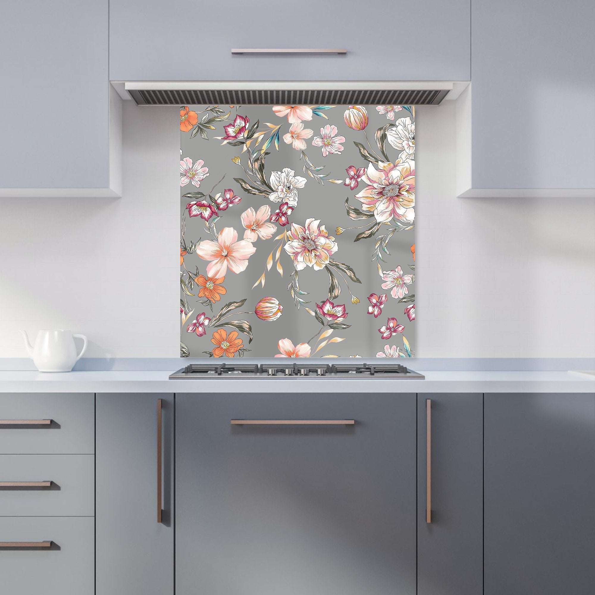 Peony, Lily, Tulip, Daisy Kitchen Splashback