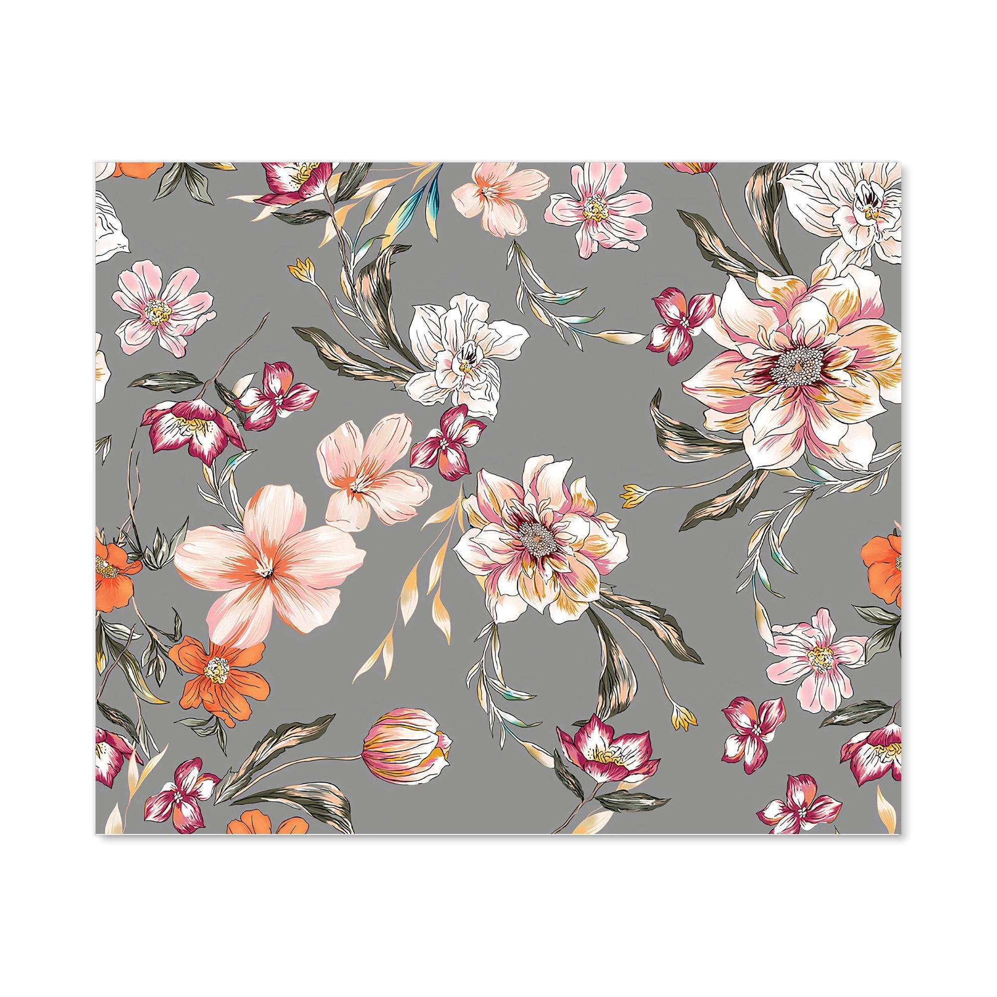 Peony, Lily, Tulip, Daisy Kitchen Splashback