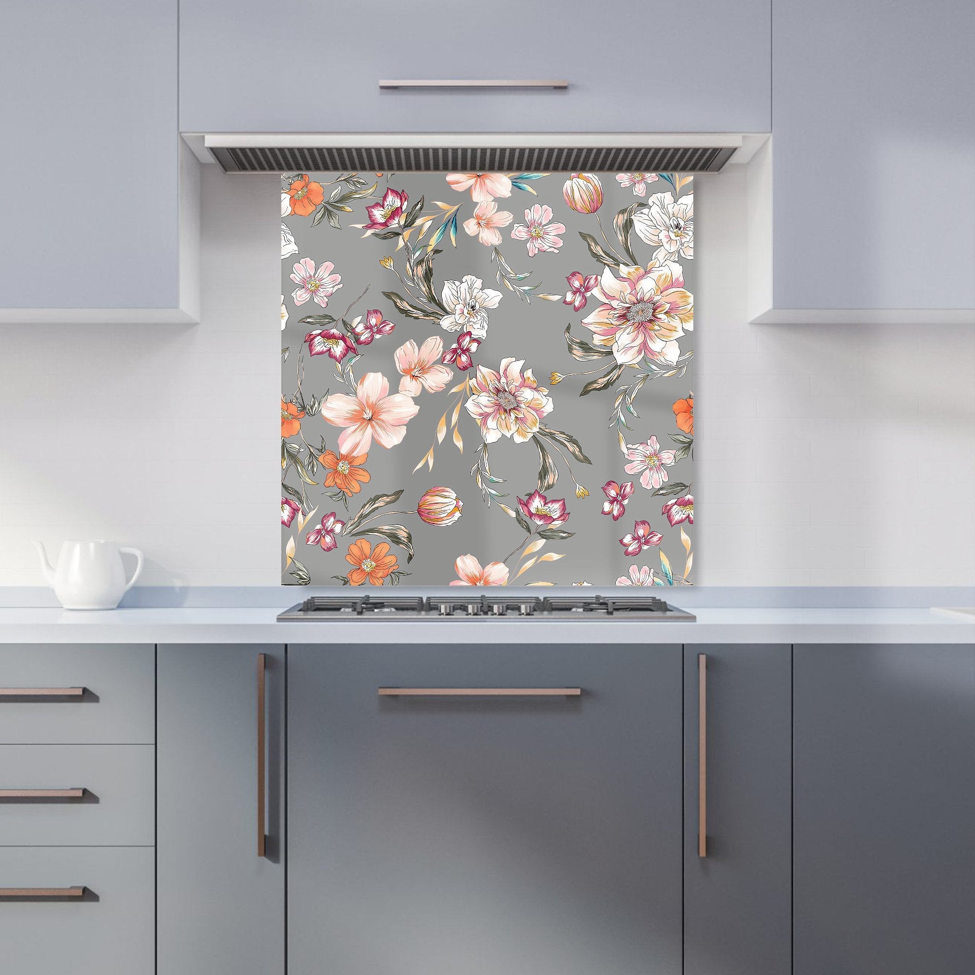 Peony, Lily, Tulip, Daisy Kitchen Splashback