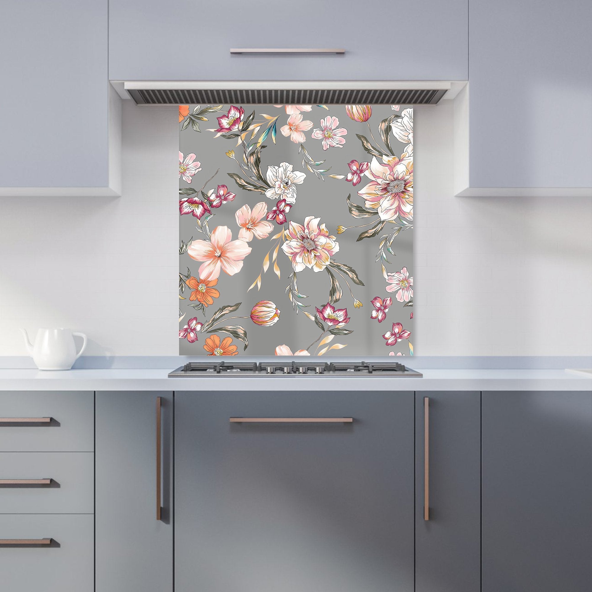 Peony, Lily, Tulip, Daisy Kitchen Splashback