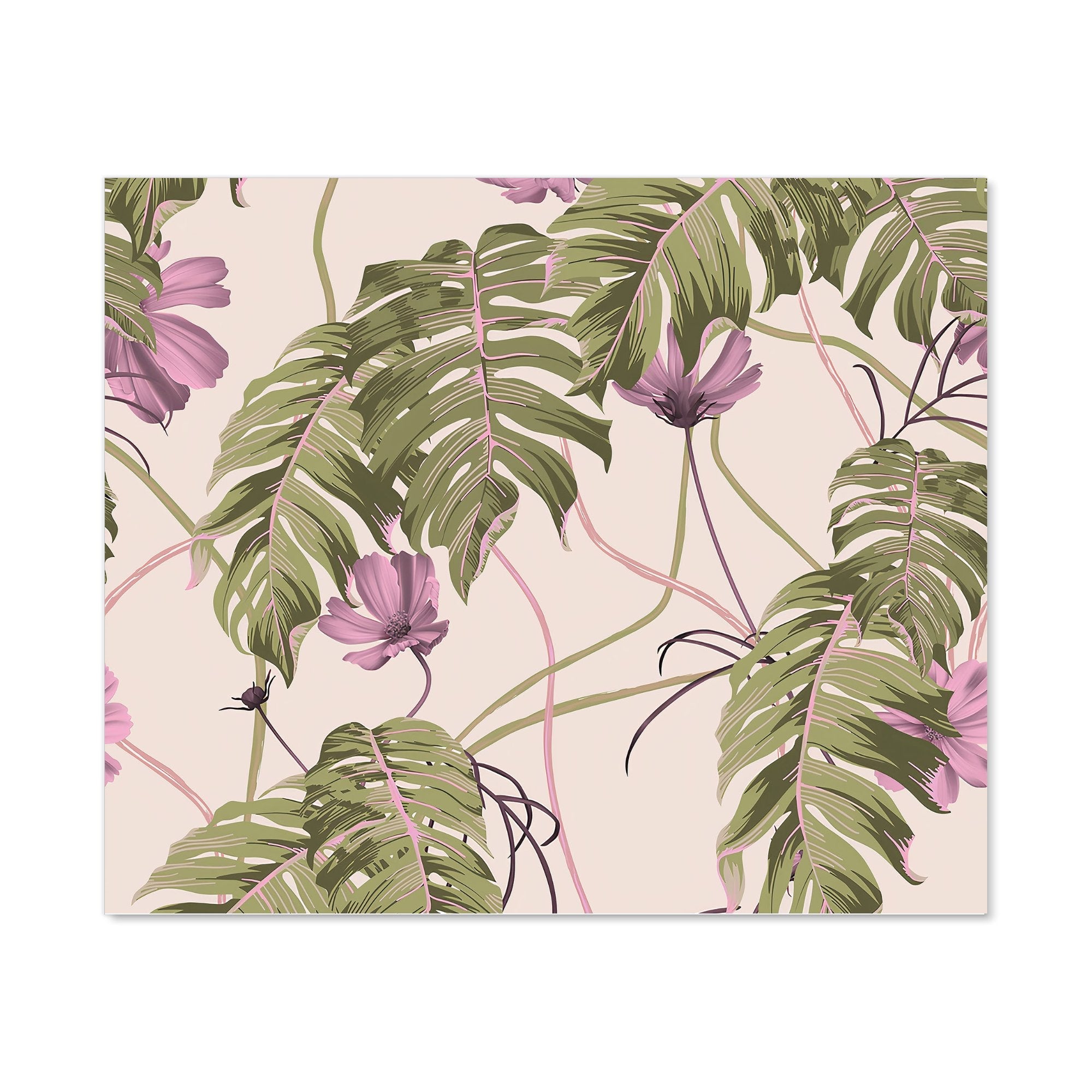 Pink Cosmos Flowers Kitchen Splashback