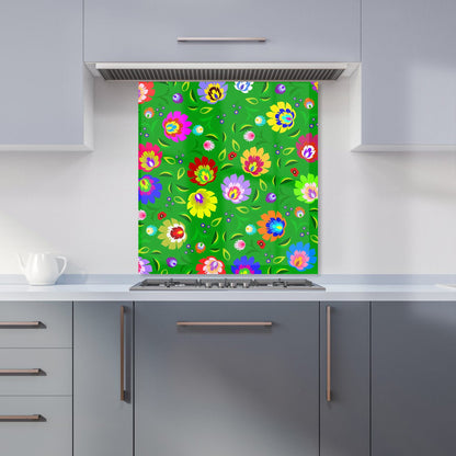 Polish Folk Floral Kitchen Splashback