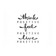 Think Positive Feel Positive Live Positive Glass Chopping Board