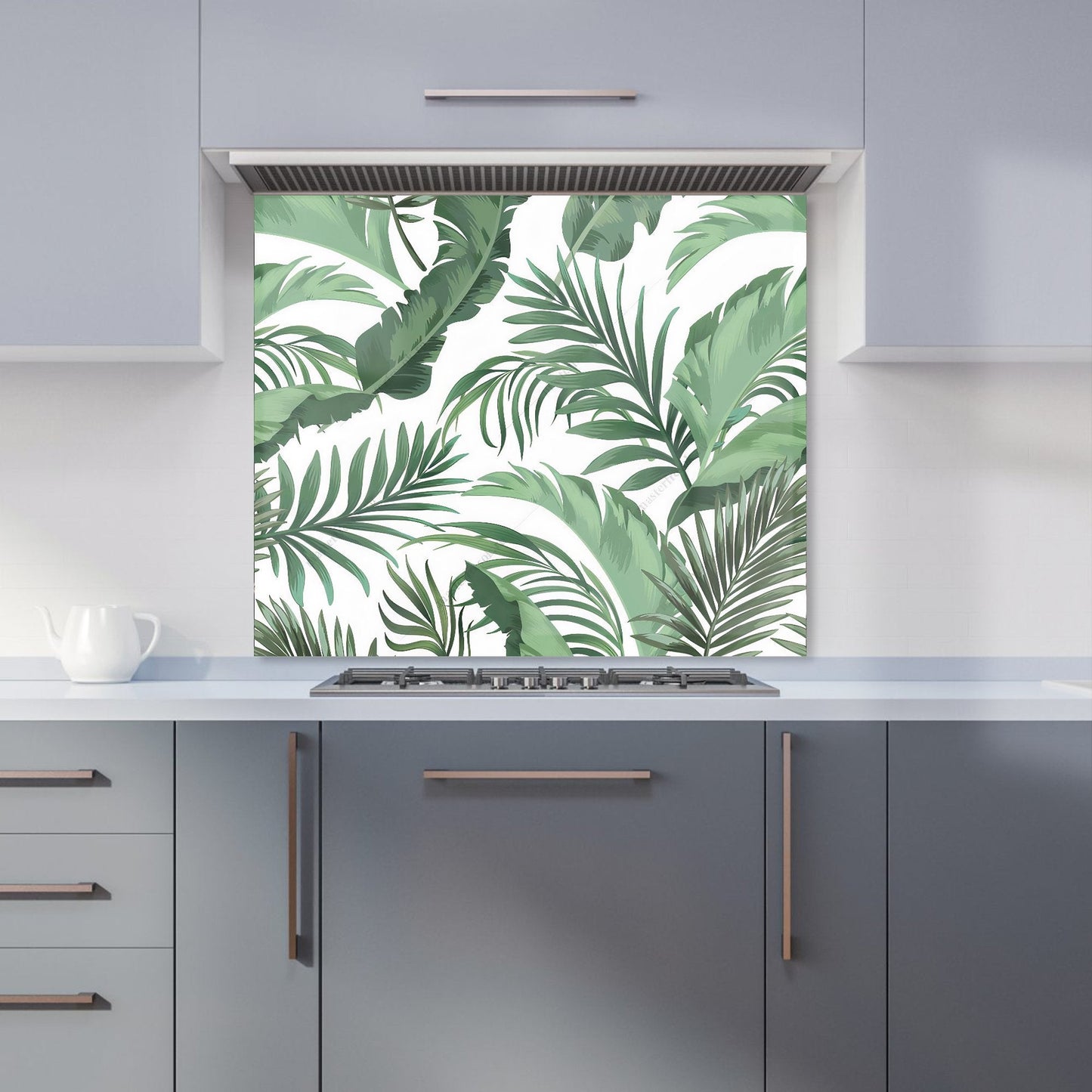 Trendy Tropical Leaves Kitchen Splashback